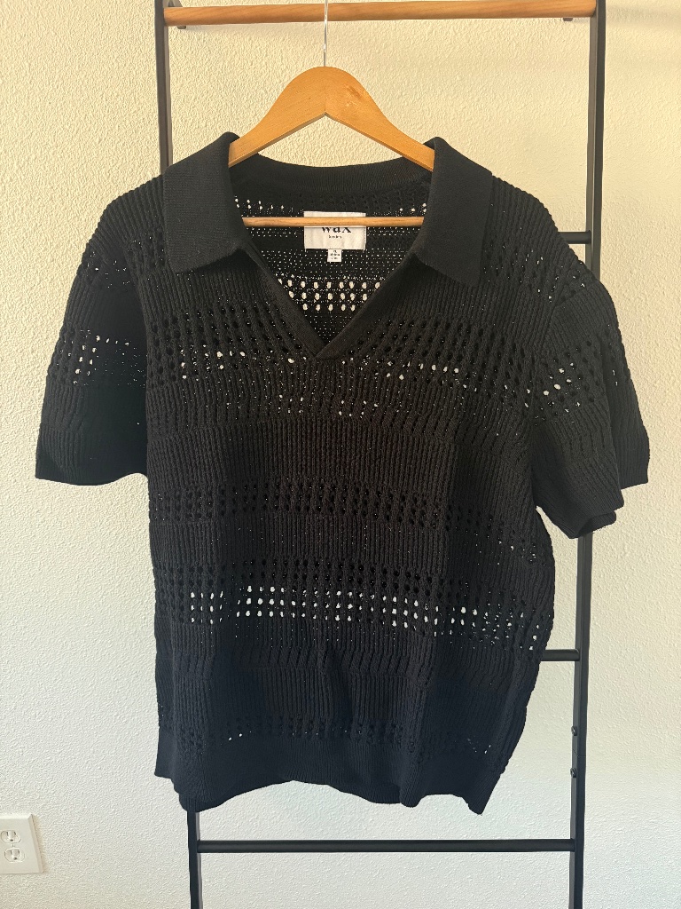Wax London Siena Open Knit Polo - Xl